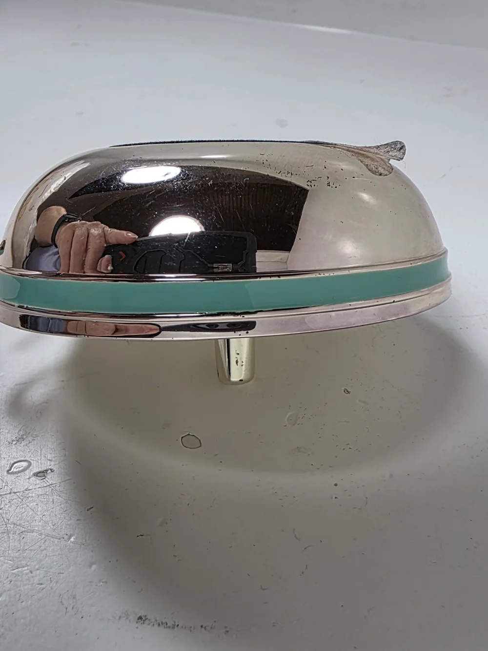 Kate Spade Silver Tone Jewelry Ring Holder with Teal Bow Accent